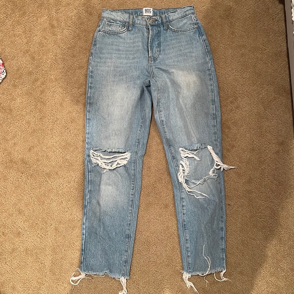 Light wash ripped jeans